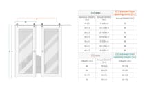 PALLADIO 5 LITE VETRO BIANCO NOBLE DOUBLE BARN BELLDINNI MODERN INTERIOR DOOR - 4