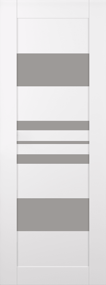 ROMI VETRO SNOW WHITE SLAB BELLDINNI MODERN INTERIOR DOOR - 1
