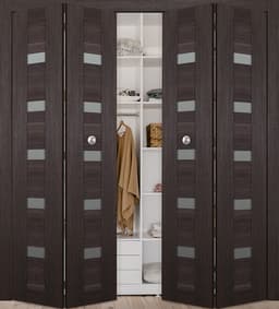 AVON 07-04 VETRO VERALINGA OAK DOUBLE BI-FOLD BELLDINNI MODERN INTERIOR DOOR - 2