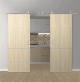 OPTIMA 4H LOIRE ASH DOUBLE BARN DOORS BELLDINNI MODERN INTERIOR DOOR - 1
