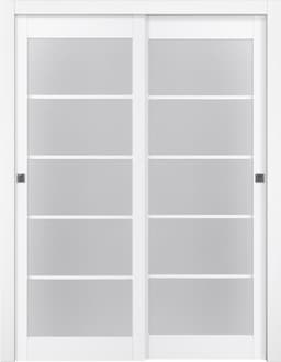 PALLADIO 5 LITE VETRO BIANCO NOBLE BYPASS BELLDINNI MODERN INTERIOR DOOR - 1