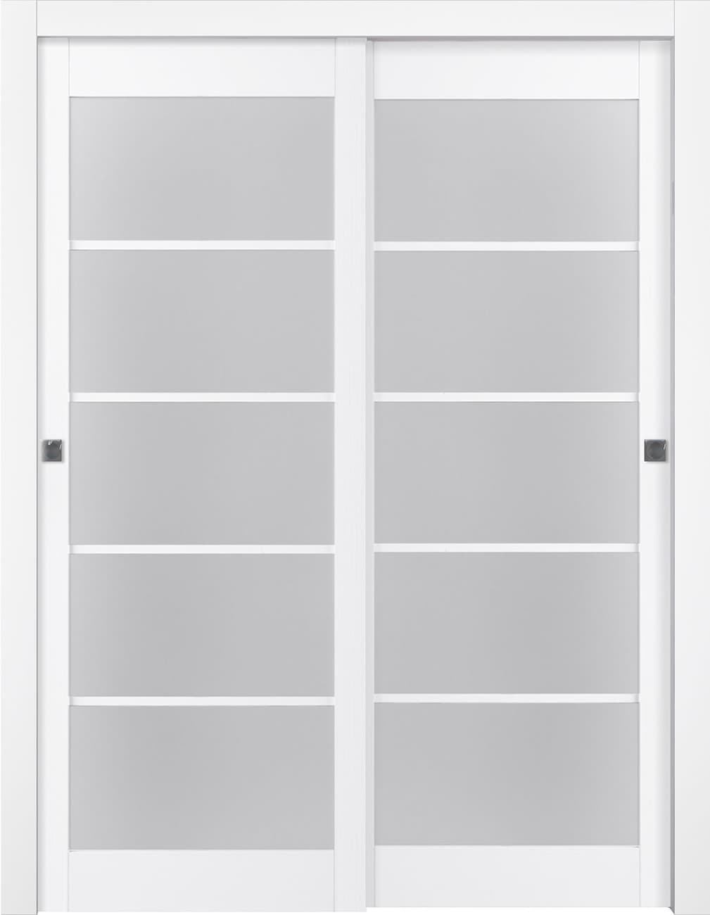 PALLADIO 5 LITE VETRO BIANCO NOBLE BYPASS BELLDINNI MODERN INTERIOR DOOR - 1