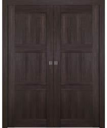 AVON 07 2RN VERALINGA OAK DOUBLE POCKET BELLDINNI MODERN INTERIOR DOOR - 1