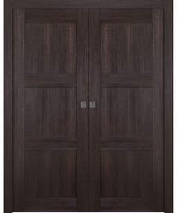 AVON 07 2RN VERALINGA OAK DOUBLE POCKET BELLDINNI MODERN INTERIOR DOOR - 1