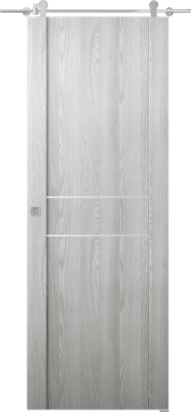 AVON 01 2HN RIBEIRA ASH DOUBLE BARN BELLDINNI MODERN INTERIOR DOOR - 1