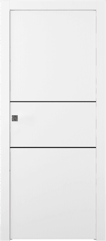 OPTIMA 2H BLACK SNOW WHITE POCKET DOORS BELLDINNI MODERN INTERIOR DOOR - 1