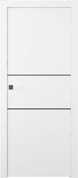 OPTIMA 2H BLACK SNOW WHITE POCKET DOORS BELLDINNI MODERN INTERIOR DOOR - 1