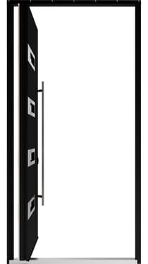 Single pivot metal-aluminum modern exterior door Axis 1131 - 6
