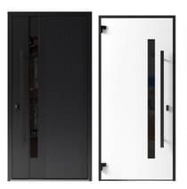 Single metal-aluminum modern exterior door Dekton 0163 - 11