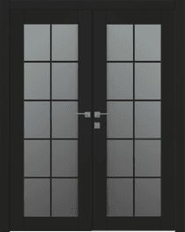 AVON 10 LITE VETRO BLACK MATTE CLOSET BELLDINNI MODERN INTERIOR DOOR - 1