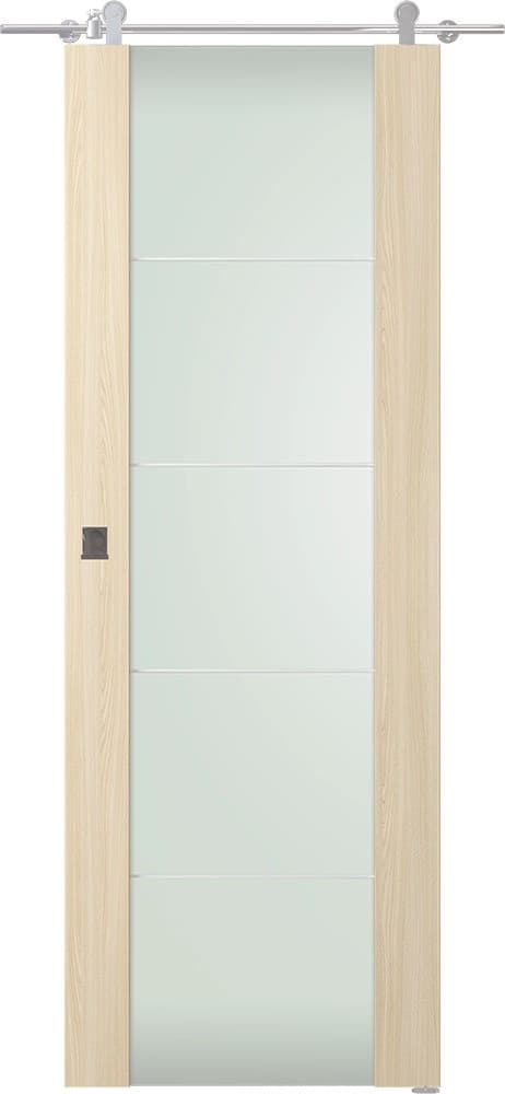 AVON 202 4H VETRO LOIRE ASH DOUBLE BARN DOORS BELLDINNI MODERN INTERIOR DOOR - 1