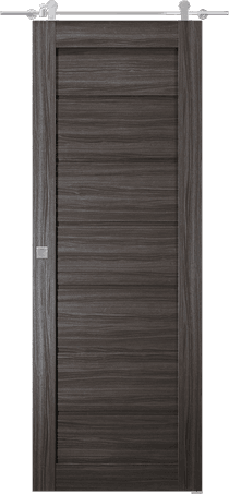 ALDA GRAY OAK DOUBLE BARN BELLDINNI MODERN INTERIOR DOOR - 1