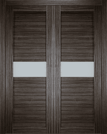 EDNA VETRO GRAY OAK DOUBLE POCKET BELLDINNI MODERN INTERIOR DOOR - 1