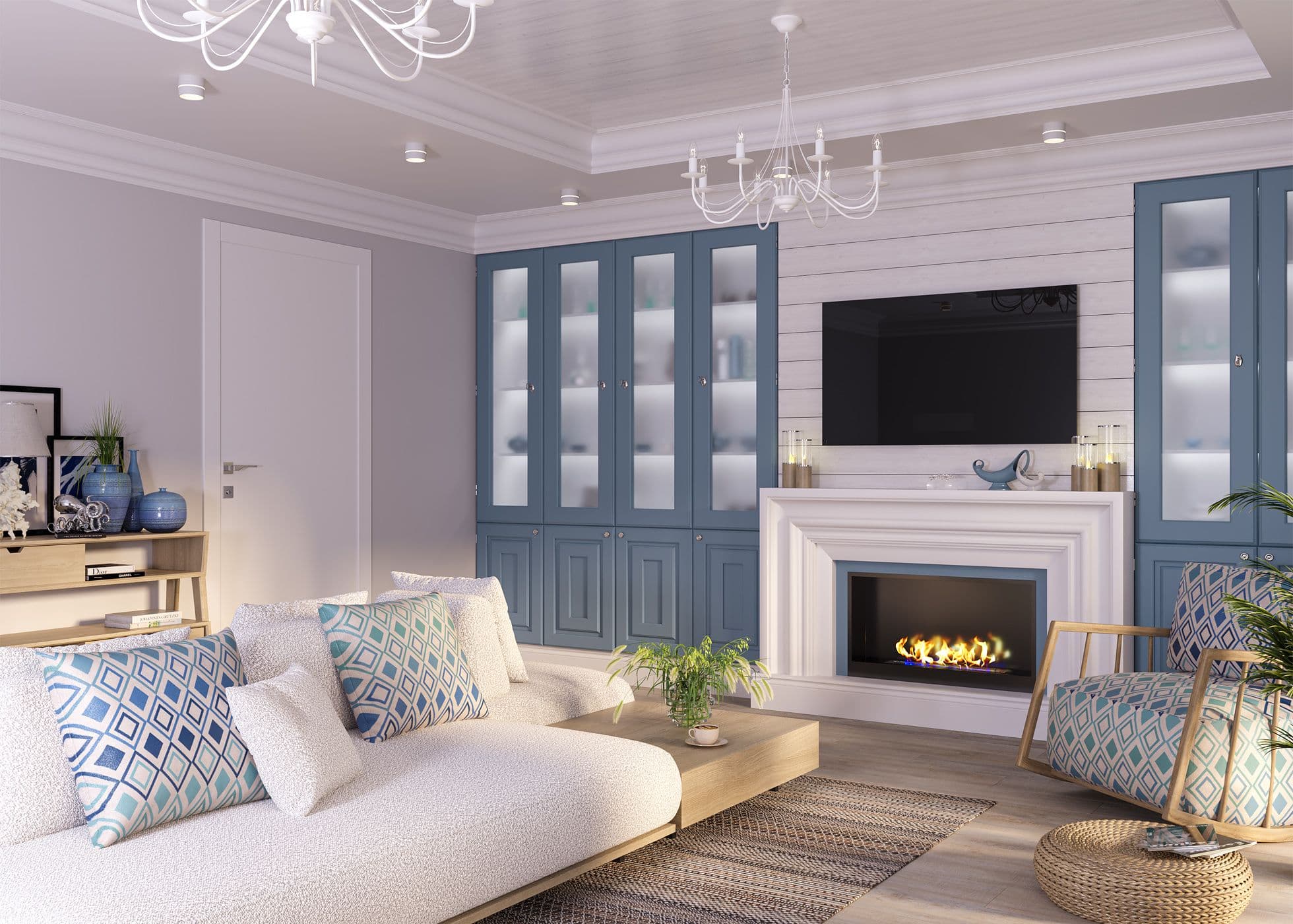 SMART PRO FLAT POLAR WHITE BARN BELLDINNI MODERN INTERIOR DOOR - 4