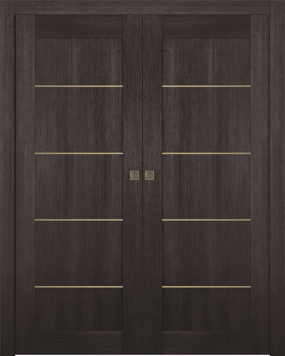 AVON 07 4H GOLD VERALINGA OAK DOUBLE POCKET BELLDINNI MODERN INTERIOR DOOR - 1