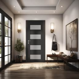 DELLA VETRO BLACK MATTE POCKET BELLDINNI MODERN INTERIOR DOOR - 2
