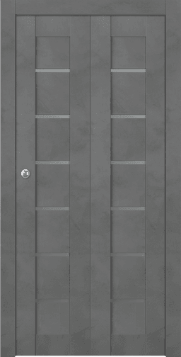 AVON 07-02 VETRO DARK URBAN DOUBLE BI-FOLD BELLDINNI MODERN INTERIOR DOOR - 1