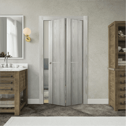 AVON 01 1H RIBEIRA ASH DOUBLE BI-FOLD BELLDINNI MODERN INTERIOR DOOR - 2