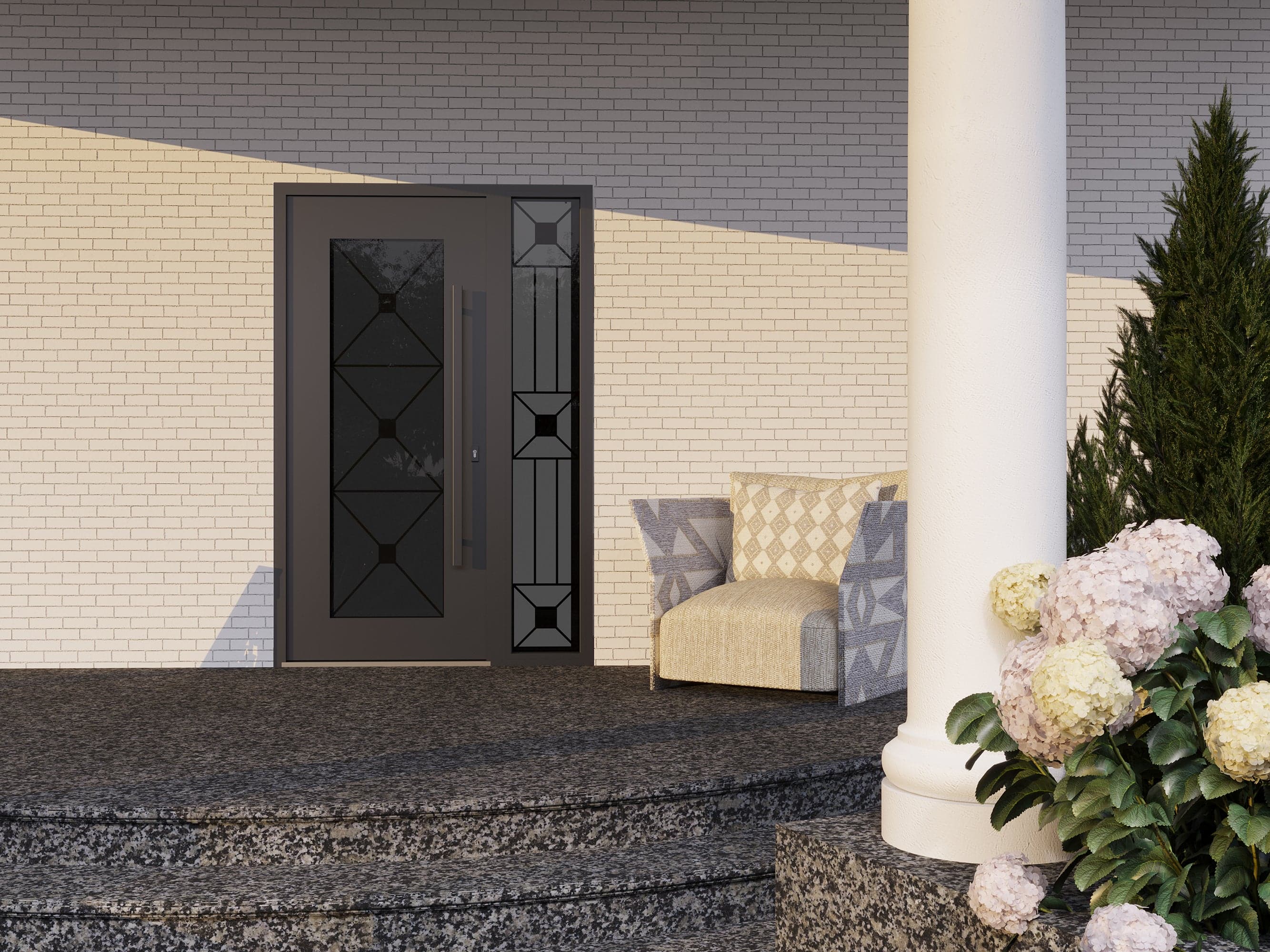 Single wrought iron modern exterior door Iron 1655 - 8