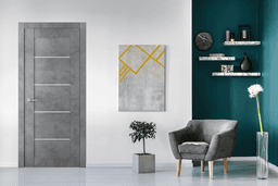 AVON 07 4H DARK URBAN DOUBLE INVISIBLE METAL FRAME BELLDINNI MODERN INTERIOR DOOR - 2