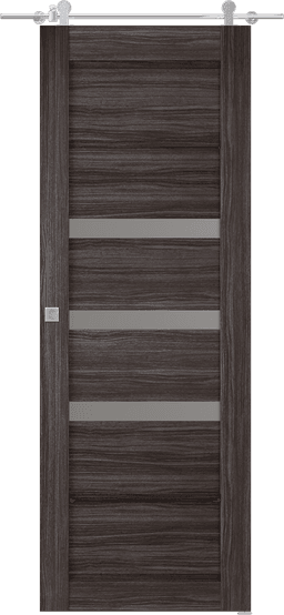 RITA VETRO GRAY OAK BARN BELLDINNI MODERN INTERIOR DOOR - 1