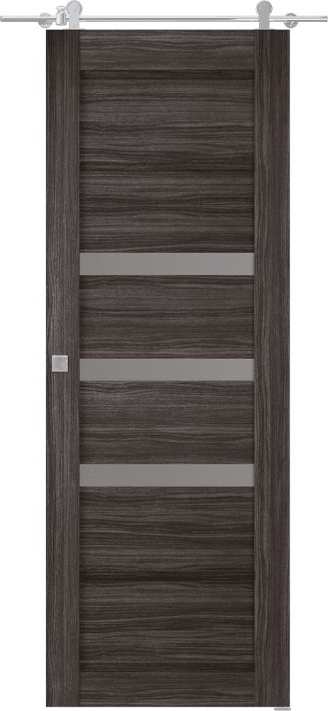 RITA VETRO GRAY OAK BARN BELLDINNI MODERN INTERIOR DOOR - 1