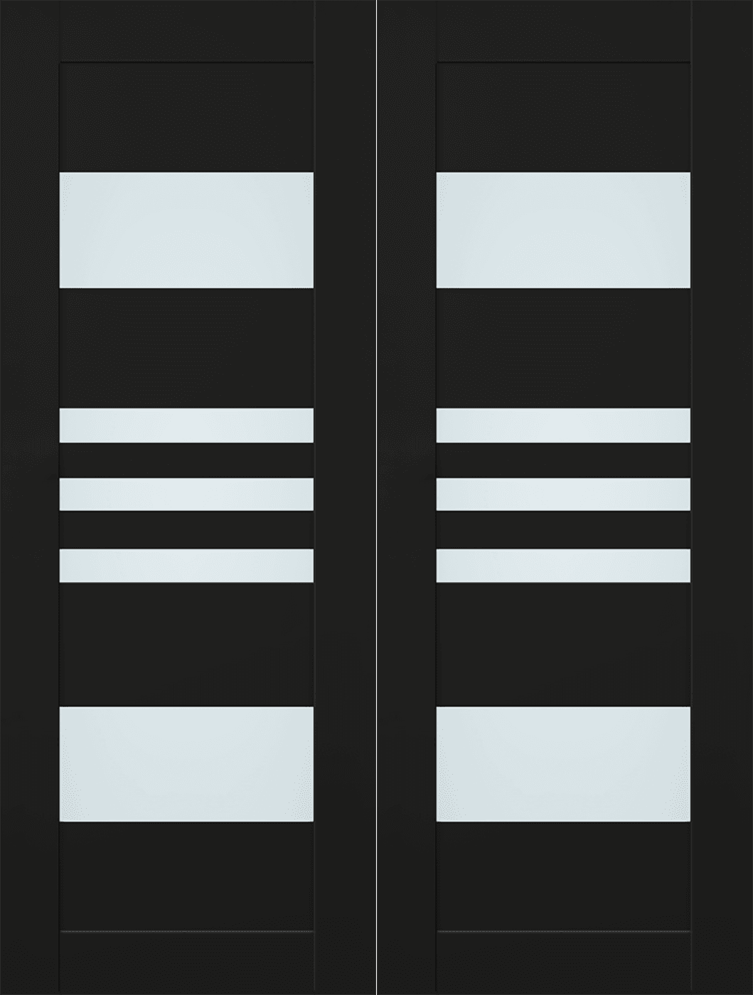 LETI VETRO BLACK MATTE DOUBLE INVISIBLE METAL FRAME BELLDINNI MODERN INTERIOR DOOR - 2