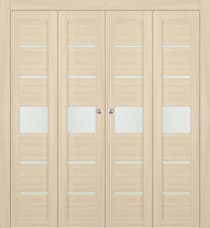 AVON 07-06 VETRO LOIRE ASH DOUBLE BI-FOLD DOORS BELLDINNI MODERN INTERIOR DOOR - 1