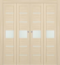 AVON 07-06 VETRO LOIRE ASH DOUBLE BI-FOLD DOORS BELLDINNI MODERN INTERIOR DOOR - 1