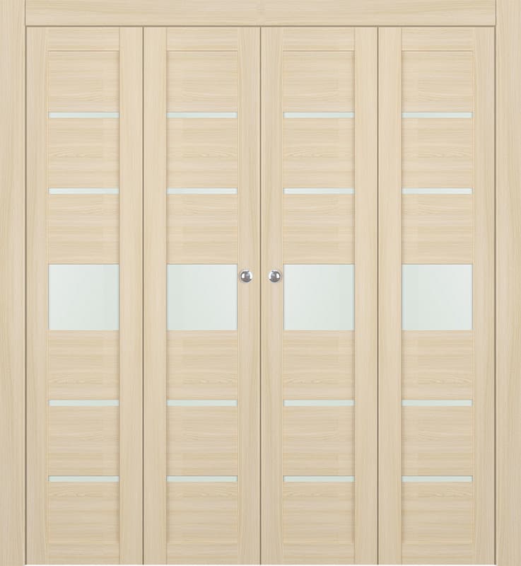 AVON 07-06 VETRO LOIRE ASH DOUBLE BI-FOLD DOORS BELLDINNI MODERN INTERIOR DOOR - 1