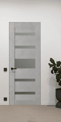 AVON 07-05 VETRO LIGHT URBAN INVISIBLE METAL FRAME BELLDINNI MODERN INTERIOR DOOR - 1