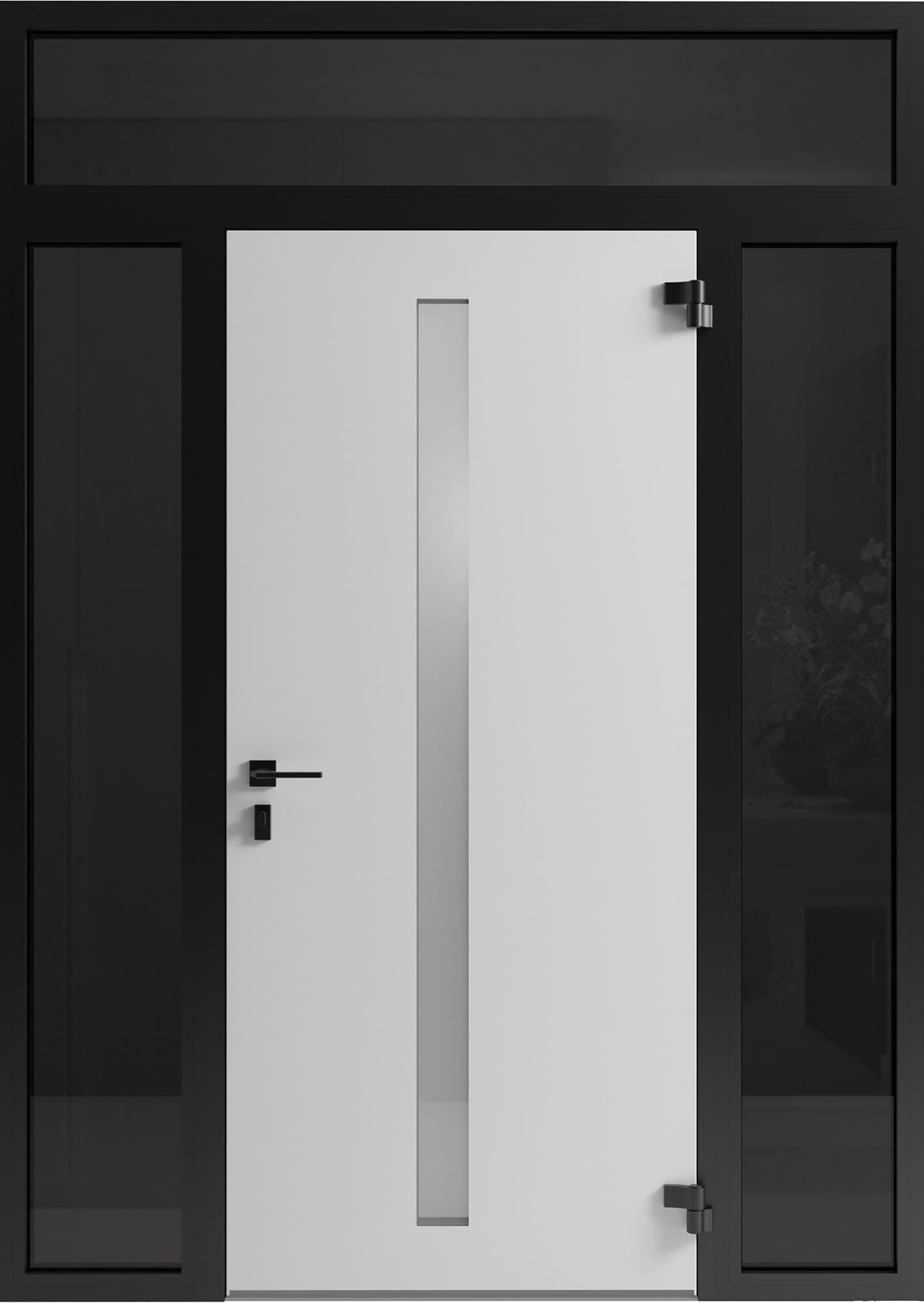 Modern steel exterior aluminum door Hiddex 0155 8ft - 7