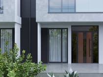 Single metal-aluminum modern exterior door Ronex 1205 - 10