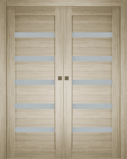 LEORA VETRO SHAMBOR DOUBLE POCKET BELLDINNI MODERN INTERIOR DOOR - 1