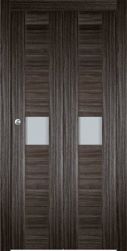EDNA VETRO GRAY OAK BI-FOLD BELLDINNI MODERN INTERIOR DOOR - 1