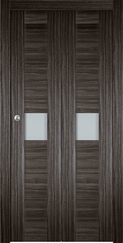 EDNA VETRO GRAY OAK BI-FOLD BELLDINNI MODERN INTERIOR DOOR - 1