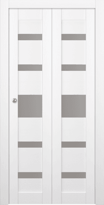 GINA VETRO BIANCO NOBLE BI-FOLD DOORS BELLDINNI MODERN INTERIOR DOOR - 1