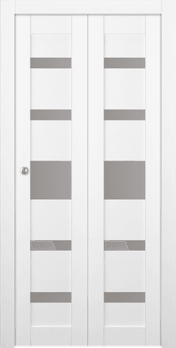 GINA VETRO BIANCO NOBLE BI-FOLD DOORS BELLDINNI MODERN INTERIOR DOOR - 1