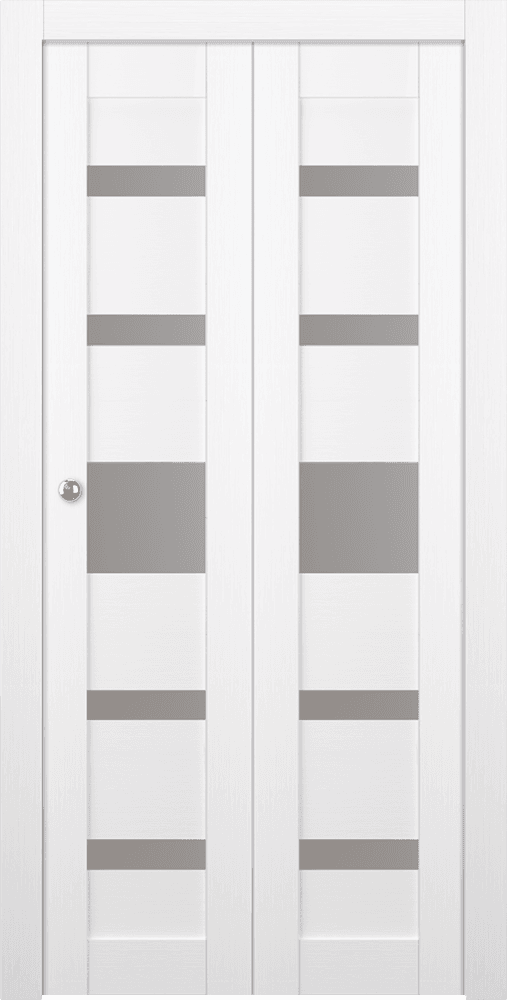 GINA VETRO BIANCO NOBLE BI-FOLD DOORS BELLDINNI MODERN INTERIOR DOOR - 1