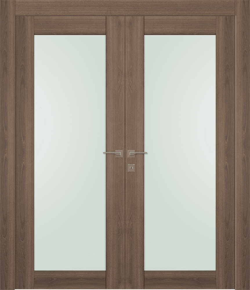 AVON 207 VETRO PECAN NUTWOOD CLOSET DOORS BELLDINNI MODERN INTERIOR DOOR - 1