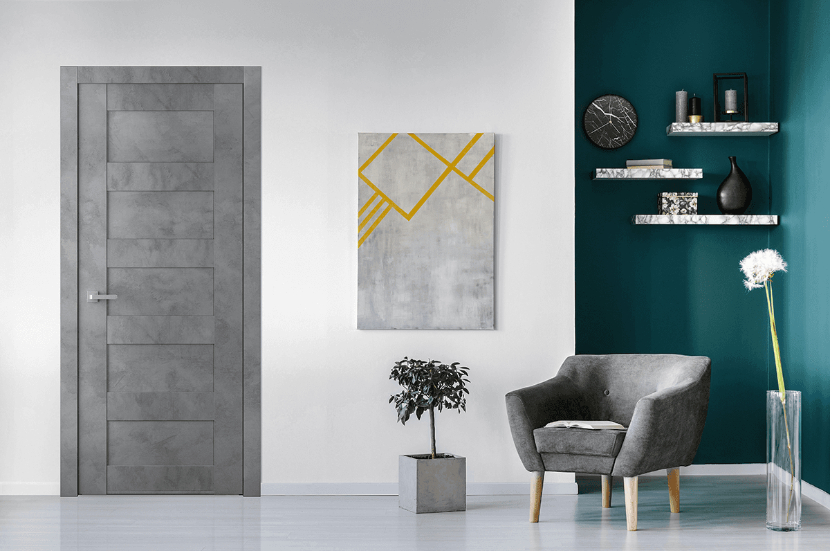 AVON 07 4R DARK URBAN INVISIBLE METAL FRAME BELLDINNI MODERN INTERIOR DOOR - 2