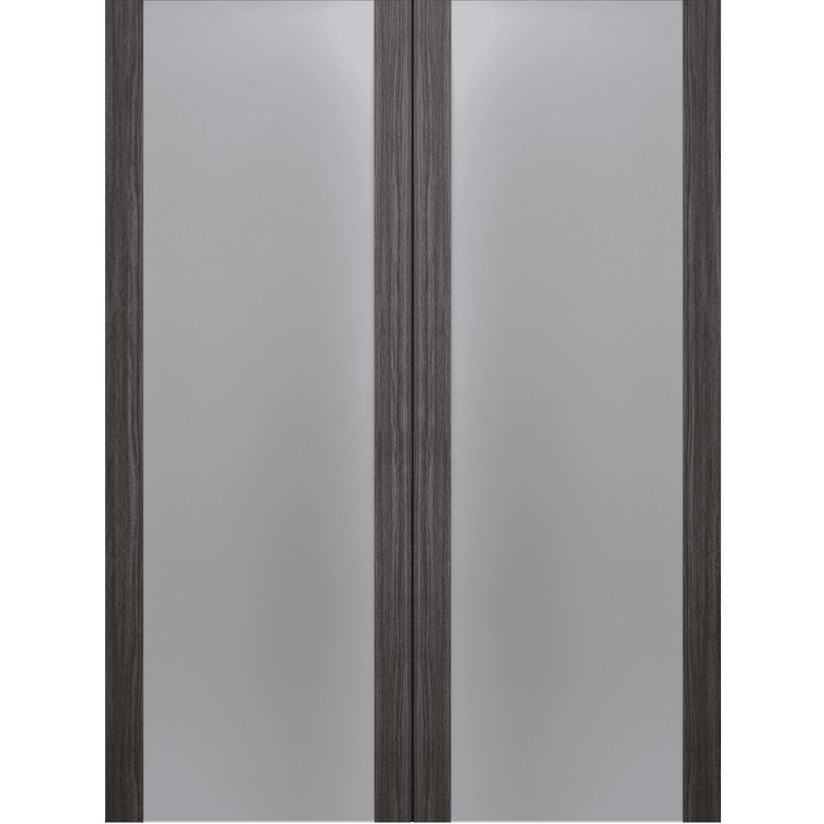PALLADIO 202 VETRO GRAY OAK DOUBLE BELLDINNI MODERN INTERIOR DOOR - 2