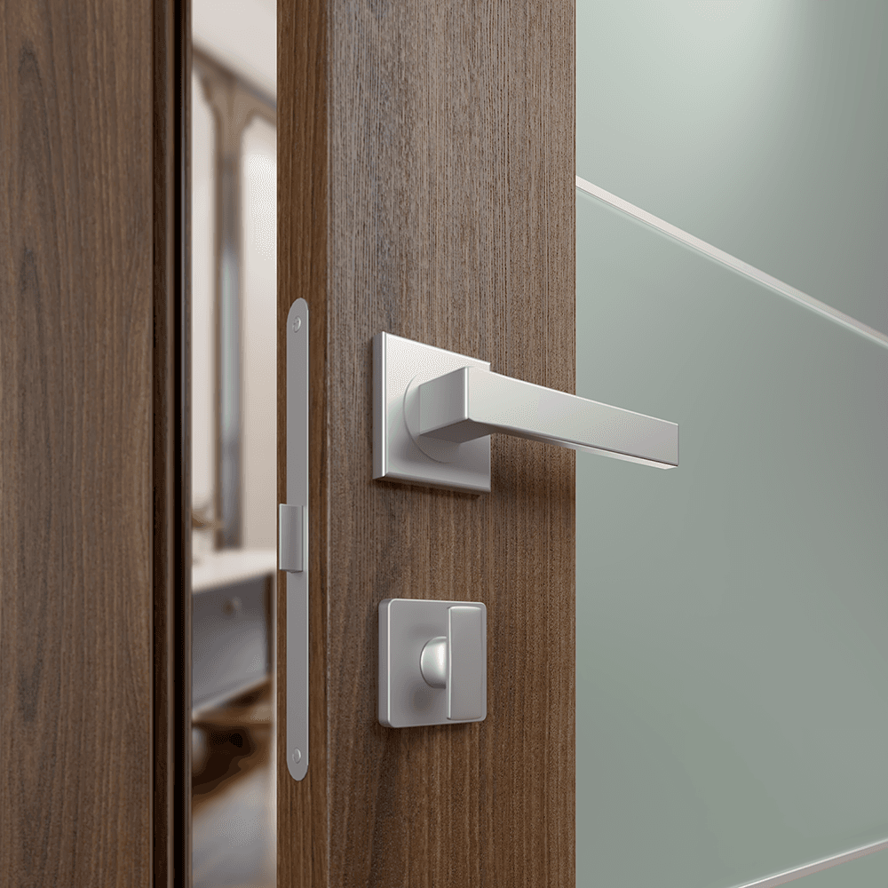 AVON 202 4H VETRO PECAN NUTWOOD SWING DOORS BELLDINNI MODERN INTERIOR DOOR - 3