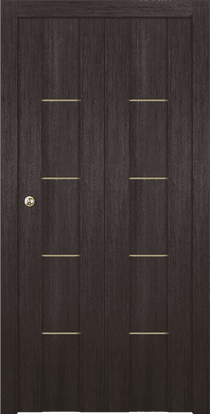 AVON 01 4H GOLD VERALINGA OAK BI-FOLD BELLDINNI MODERN INTERIOR DOOR - 1