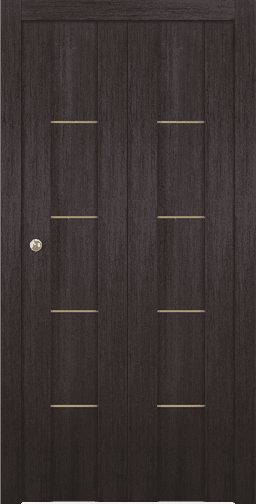 AVON 01 4H GOLD VERALINGA OAK BI-FOLD BELLDINNI MODERN INTERIOR DOOR - 1