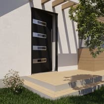 Single pivot metal-aluminum modern exterior door Axis 1131 - 4