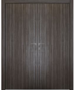 UNICA GRAY OAK DOUBLE BELLDINNI MODERN INTERIOR DOOR - 1