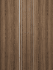 OPTIMA 2V PECAN NUTWOOD DOUBLE MAGIC DOORS BELLDINNI MODERN INTERIOR DOOR - 1