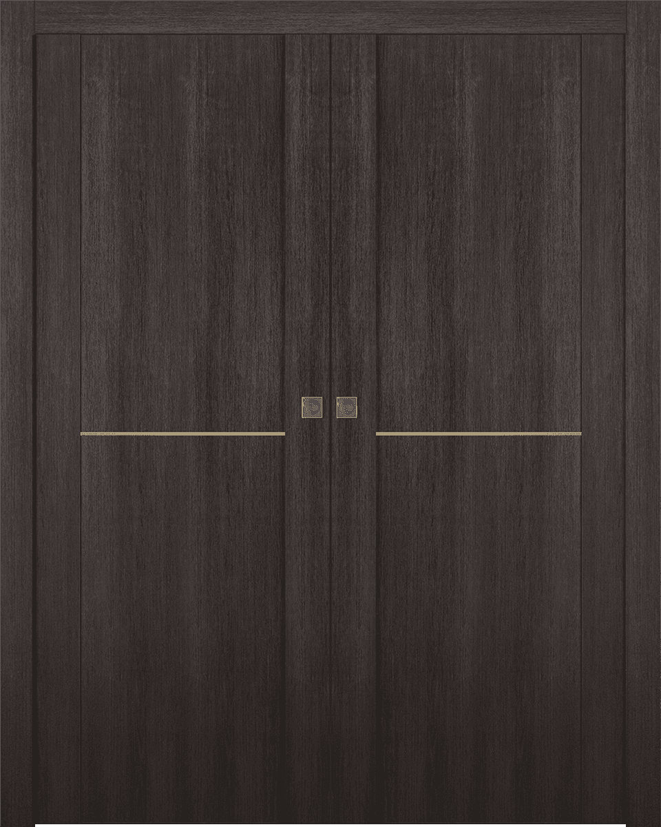 AVON 01 1H GOLD VERALINGA OAK DOUBLE POCKET DOORS BELLDINNI MODERN INTERIOR DOOR - 1