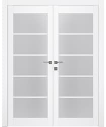PALLADIO 5 LITE VETRO BIANCO NOBLE DOUBLE BELLDINNI MODERN INTERIOR DOOR - 1